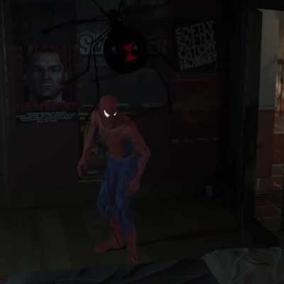 jimmy gets scared by Spiderman