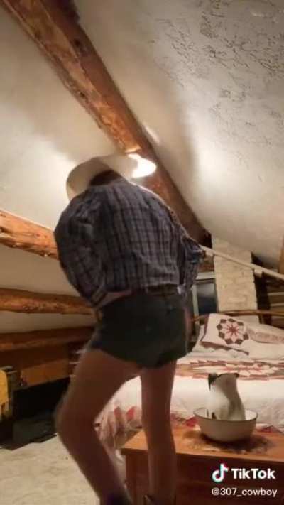 Cowboy? More like Holy cow! Boy them legs looking fine af
