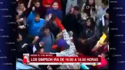 That time bolivians marched in the streets for the Simpsons return to tv