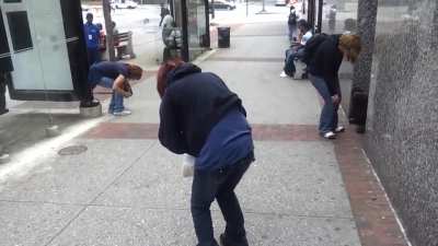 Waiting for the bus while nodding out on heroin