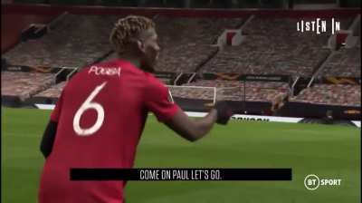 After Pogba scored and make it 5-2 Maguire is shouting to keep the pressure on and Ole says let’s go