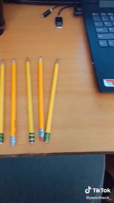 Let me arrange my pencils