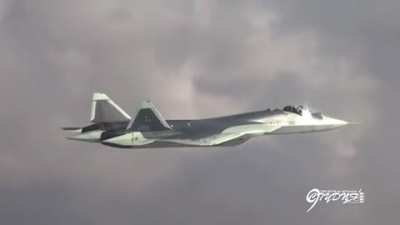 T-50-8 flying without cockpit canopy