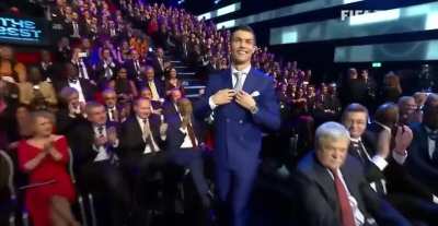 Ronaldo accepting award