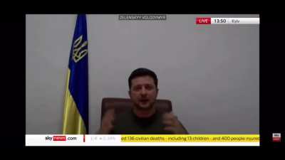 Footage from Times and Sky News of the atrocities in Ukraine. Even the translator can’t keep it together during Volodymyr Zelenskyy’s speech.