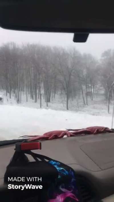 Both of these guys had just passed me at 60MPH in whiteout conditions, first snow of the year. Be careful & smart everyone
