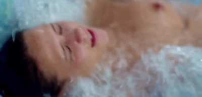 Topless in the pool