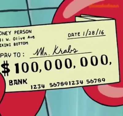 Mr. Krabs be kinda rich