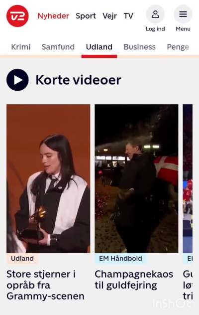 The short news videos are unfortunately matching perfectly