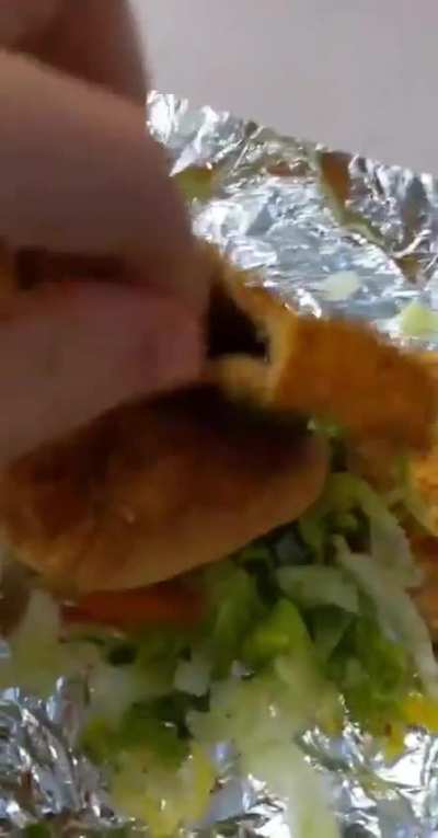 Fried air burger 