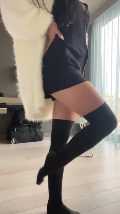 chilly french morning sock tease