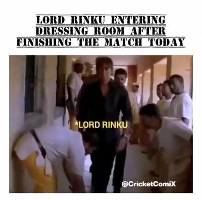 Rinku Singh after finishing the match be like: