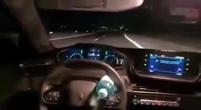 Lane assist only - water bottle and it's self driving or is it...