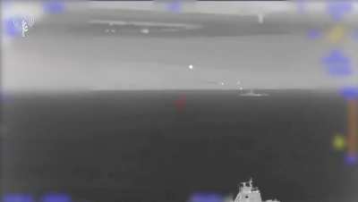 Israeli navy ships intercept missiles 
