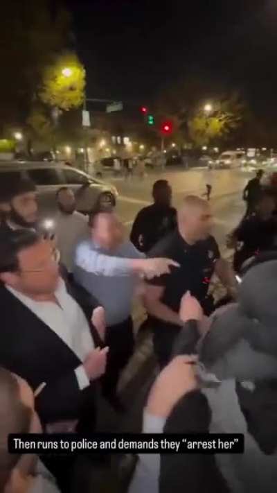 Unhinged genocide supporter steals flag, assaults woman and then demands her arrest