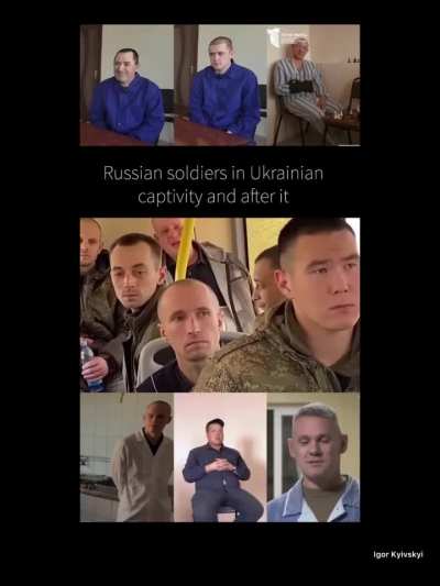 Ukraine pows before and after showing Russian war crimes