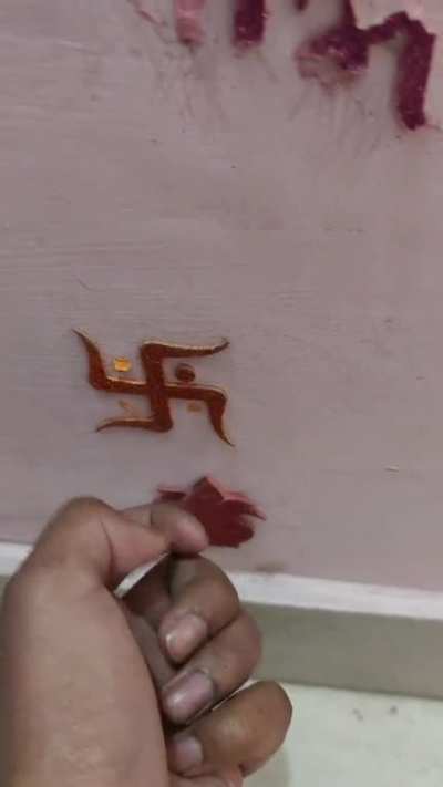 Swastik turned into nazi cross