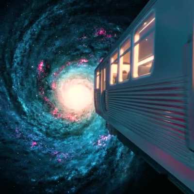 A space train animation I made 'Departure'