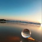 Just a acrylic ball rolling at the beach