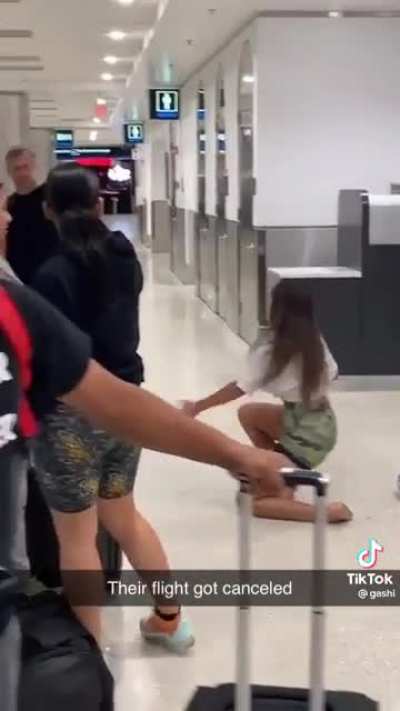 Their flight was cancelled