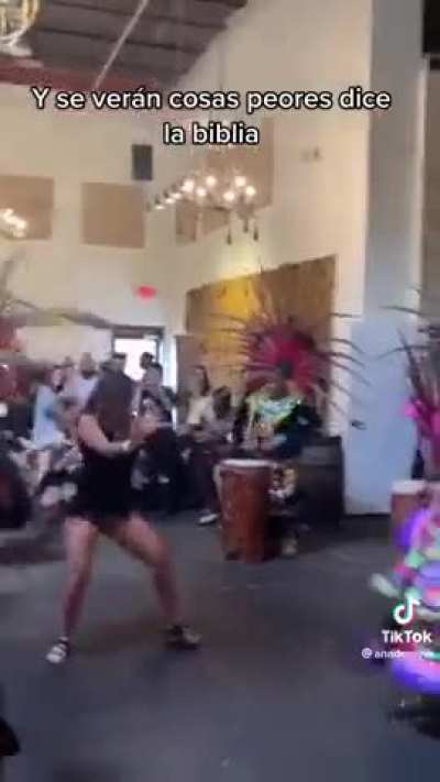 Twerking during a ceremonial Aztec dance…