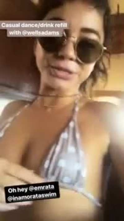Sarah showing off her barely there bikini