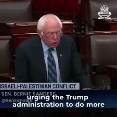 To understand this war, we must understand what the Palestinian people have been enduring - Bernie Sanders