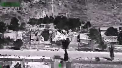 Russian LMUR strike on Ukrainian position