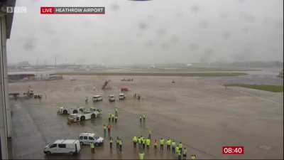 BBC coverage as British Airways' last two Heathrow-based Boeing 747s leave the airport on their final flight