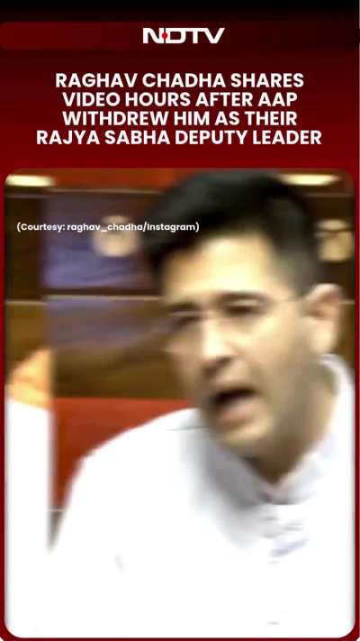 AAP MP Raghav Chadha shares a video post on X hours after the party withdraws his responsibility as their Rajya Sabha Deputy Leader