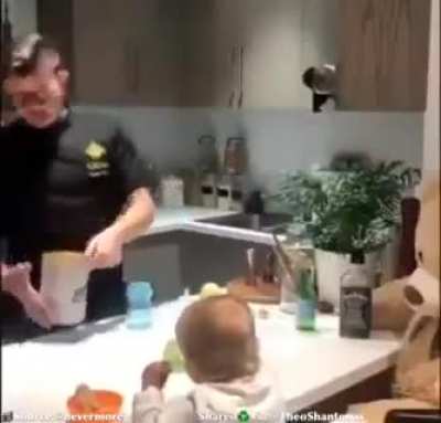 Child's dad is a professional bartender