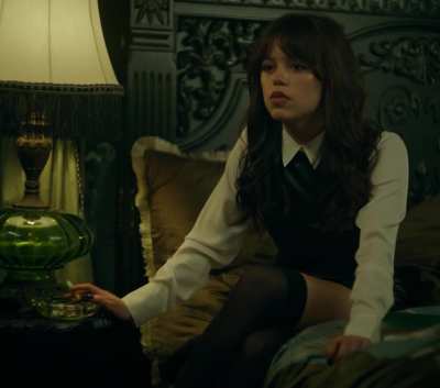 In black socks