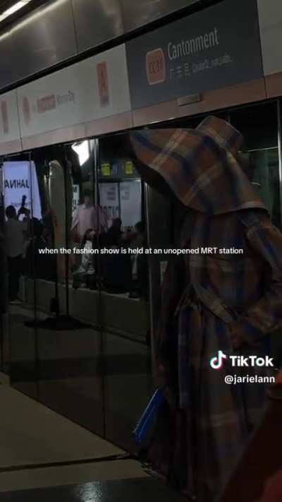 Fashion show at unopened mrt station, cool