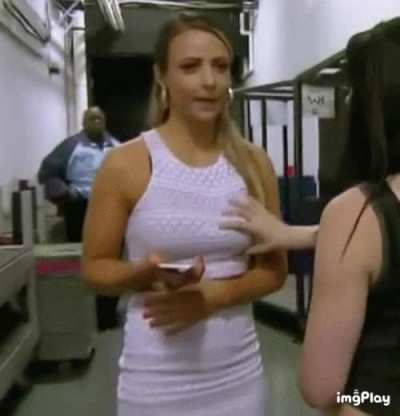 Paige touch Emma’s boobs