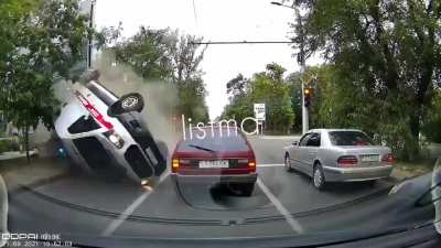 Car vs ambulance 