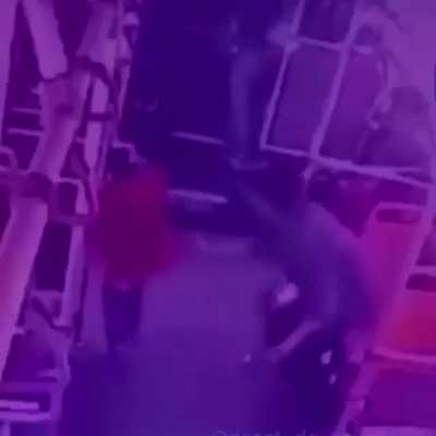 Purple man be striking