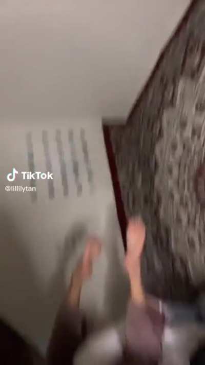 Lillilytan showing off soles in the pose