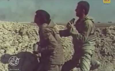 Rare video of Irani troops repelling and destroying a Iraqi armored column (Iran-Iraq war, 1980-1988) enemy visible