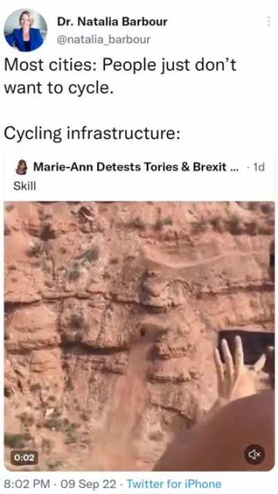 Your city's cycling infrastructure is sponsored by redbull extreme sports.