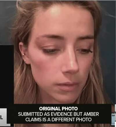 To claim two photos submitted as evidence were taken at different times