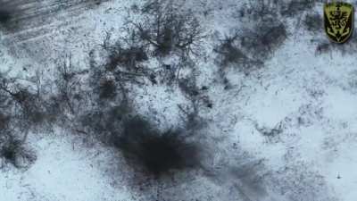 HQ version of several drone drops from yesterday near Vuhledar by the 501st. Includes unreleased footage. February 2023.