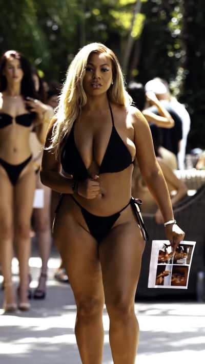 Liy Liy at the Exa Models Casting for Miami Swim Week 2025