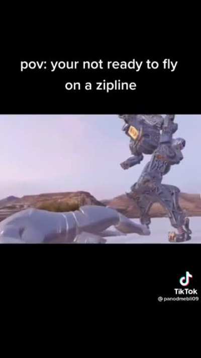 Everyone is ready for the zipline