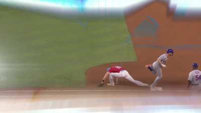 [Highlight] Pete Alonso was called out at first base. The Mets challenged and the call was upheld, despite Garrett Cooper not touching first base.