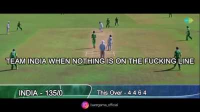 Team India when the match is not decisive