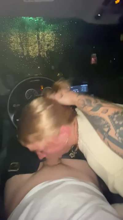 Drive by throatjob