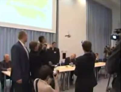 Real footage from a Russian press conference, some time around 2008.