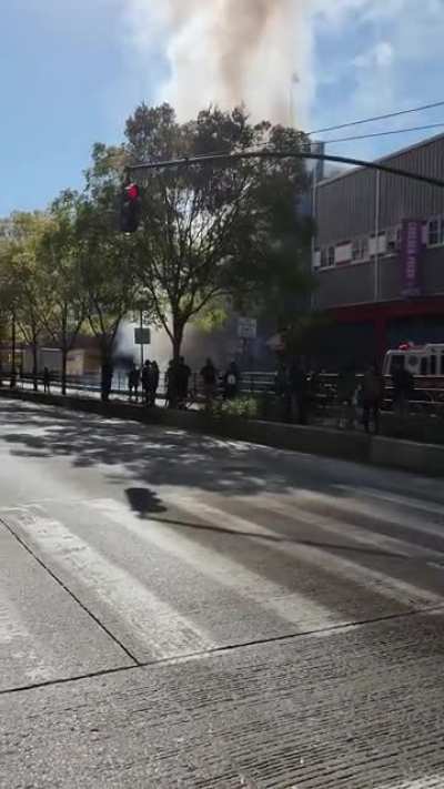 a car on fire near Chelsea piers, Saturday, 2pm
