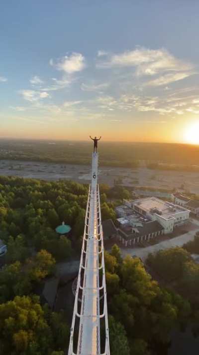 sky coaster in abandoned six flags