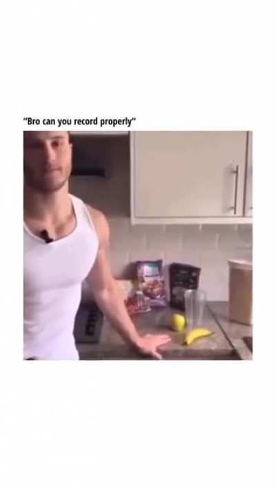 Bro was doing his best to record correctly